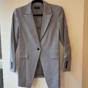 Theory Ettienette Wool Blazer in Lavender Gray Size 4